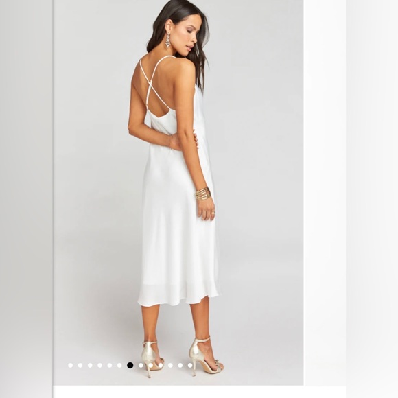 Verona cowl dress/ ivory luxe satin - Picture 3 of 3